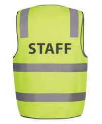 JB's HV (D+N) SAFETY VEST PRINT STAFF LIME -S