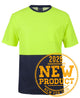 JB's HV COTTON BACK TEE LIME/NAVY - 2XS