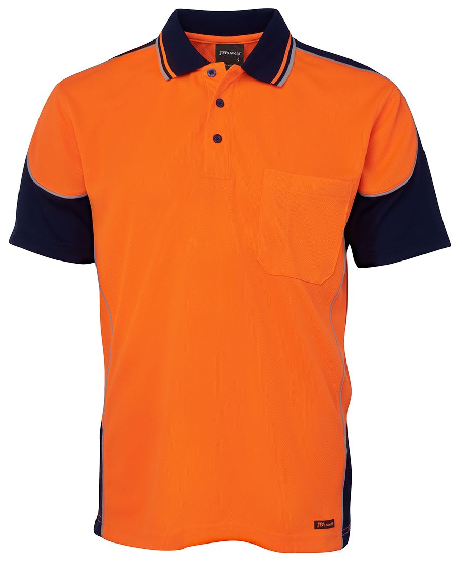 JB's HV 4602.1 S/S CONTRAST PIPING POLO LIME/BLACK -2XS