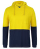 JB's HV L/S COTTON TEE WITH HOOD ORANGE/NAVY - 2XS