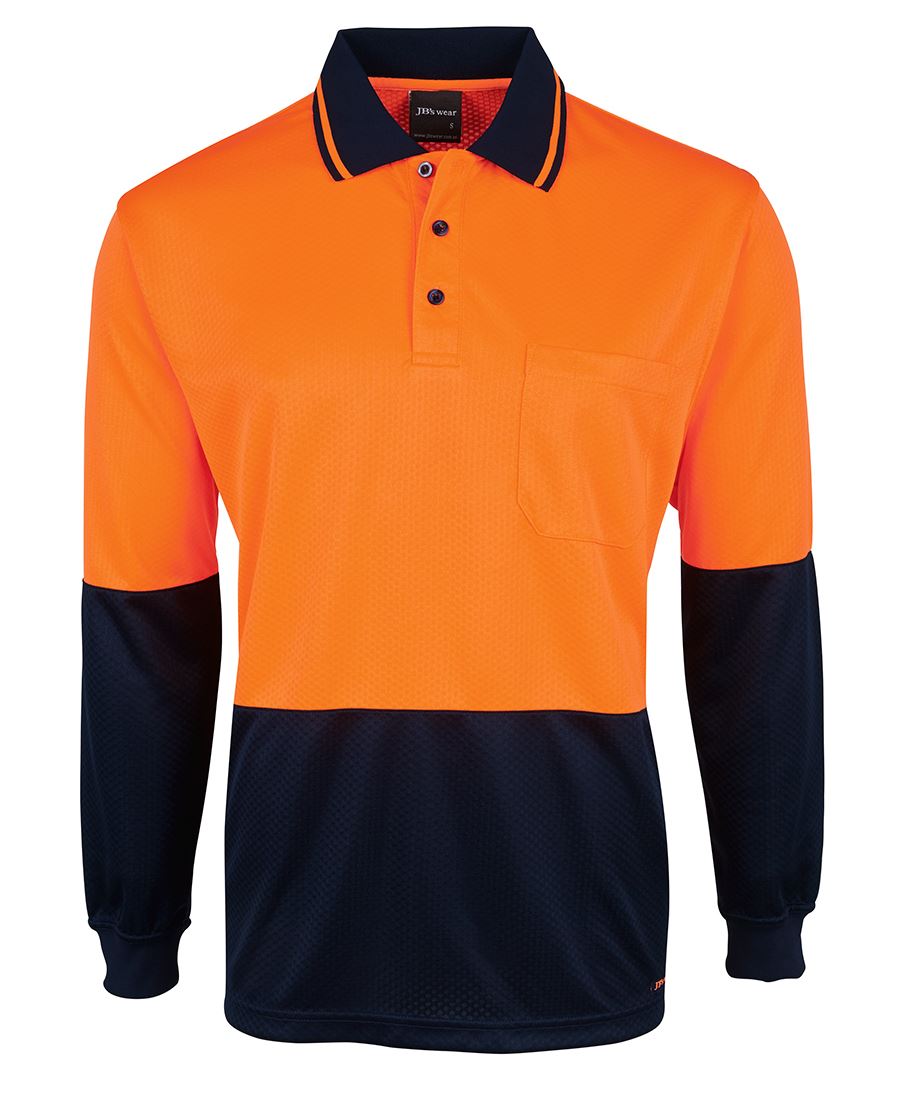 JB's HV 4602.1 L/S JACQUARD POLO LIME/BLACK - XS
