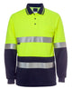 JB's HV L/S (D+N) COTTON BACK POLO LIME/NVY - XS