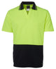JB's HV 4602.1 S/S NON BUTTON POLO LIME/NAVY - 2XS