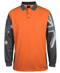 JB's Hi Vis SOUTHERN CROSS POLO Long Sleeve