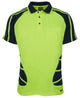 JB's HV S/S SPIDER POLO LIME/BLACK-2XS
