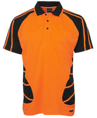 JB's HV S/S SPIDER POLO LIME/BLACK-2XS