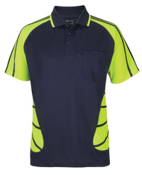 JB's STREET SPIDER POLO BLACK/LIME - 2XS