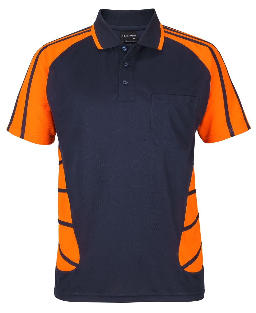 JB's STREET SPIDER POLO BLACK/LIME - 2XS