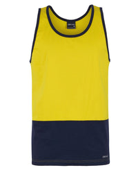 JB's HV COTTON SINGLET YELLOW/NAVY - 2XS