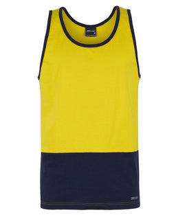 JB's HV COTTON SINGLET YELLOW/NAVY - 2XS