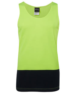 JB's HV TRAD SINGLET LIME/NAVY-2XS