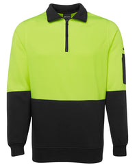 JB's HV 1/2 ZIP FLEECY LIME/BLACK -2XS