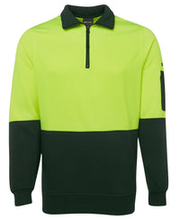 JB's HV 1/2 ZIP FLEECY LIME/BLACK -2XS