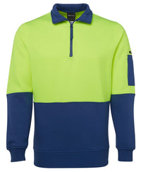 JB's HV 1/2 ZIP FLEECY LIME/BLACK -2XS