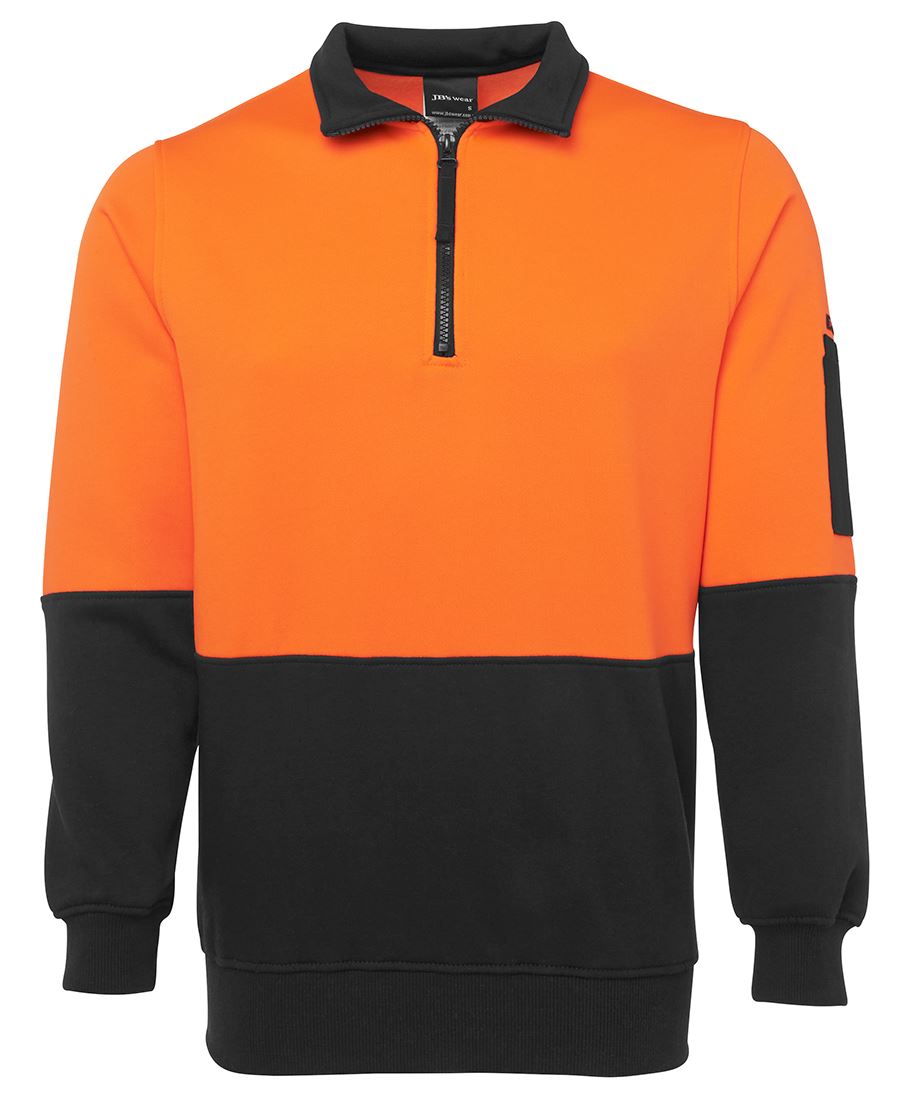 JB's HV 1/2 ZIP FLEECY LIME/BLACK -2XS