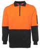 JB's HV 1/2 ZIP FLEECY LIME/BLACK -2XS