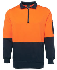 JB's HV 1/2 ZIP FLEECY LIME/BLACK -2XS