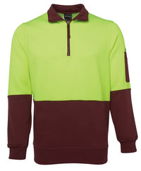 JB's HV 1/2 ZIP FLEECY LIME/BLACK -2XS