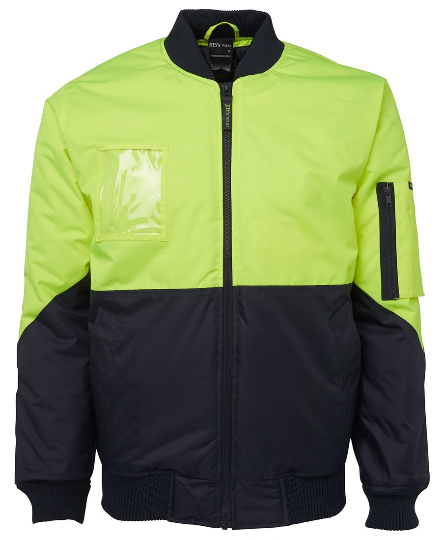 JB's HI VIS FLYING JACKET LIME/NAVY - 2XS
