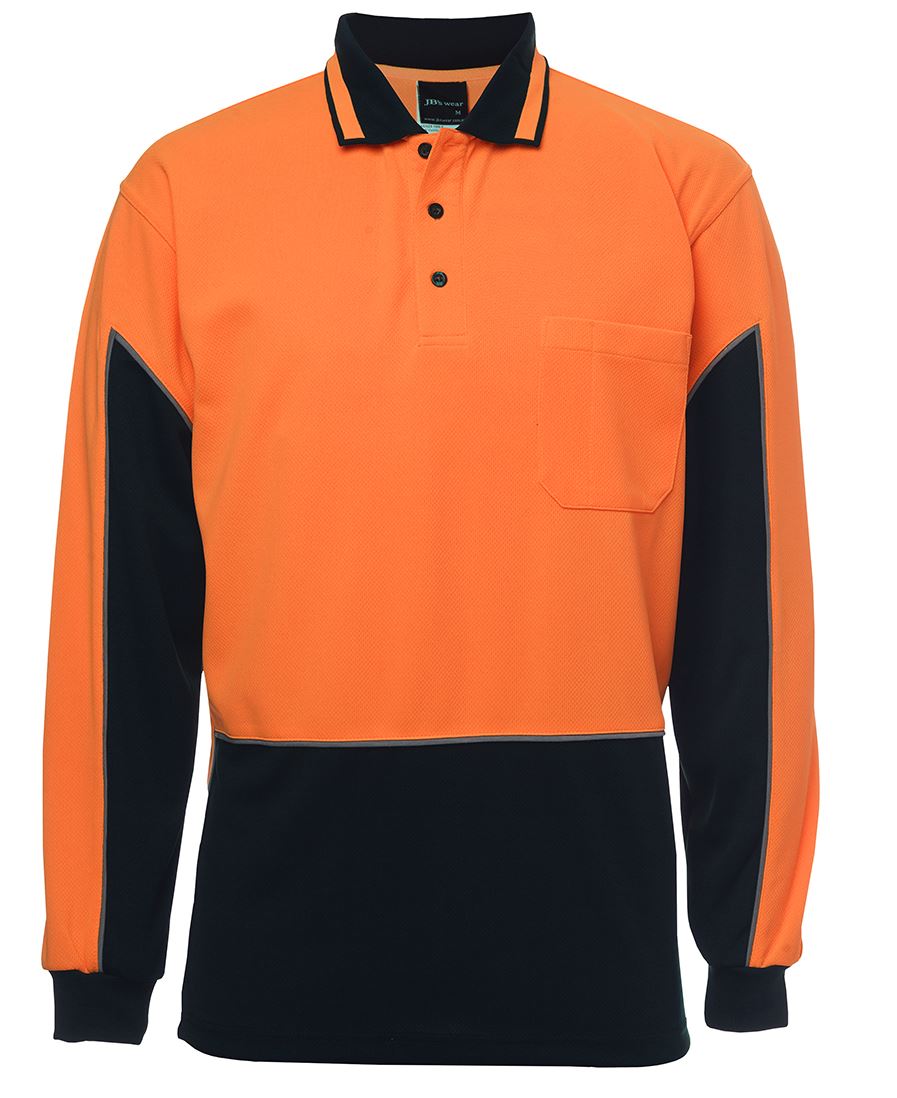 JB's HV 4602.1 L/S GAP POLO LIME/NAVY - XS