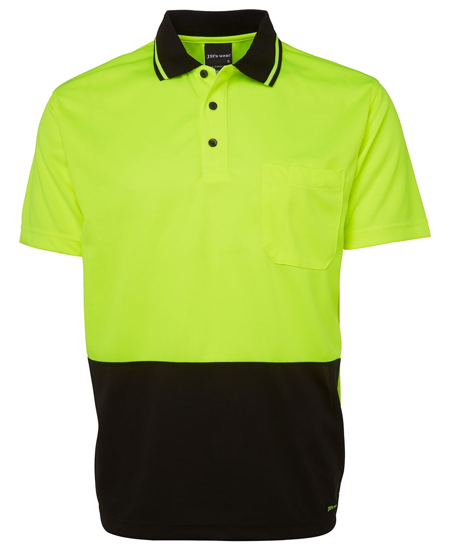 JB's HV 4602.1 NON CUFF TRAD POLO LIME/BLACK