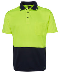 JB's HV 4602.1 NON CUFF TRAD POLO LIME/BLACK