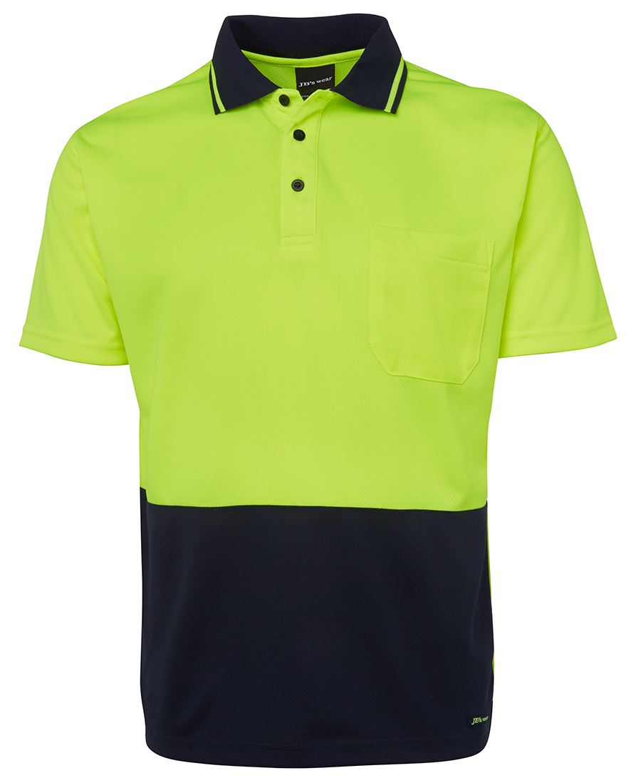 JB's HV 4602.1 NON CUFF TRAD POLO LIME/BLACK