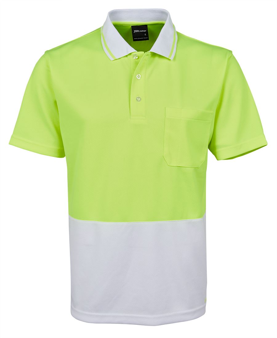 JB's HV 4602.1 NON CUFF TRAD POLO LIME/BLACK