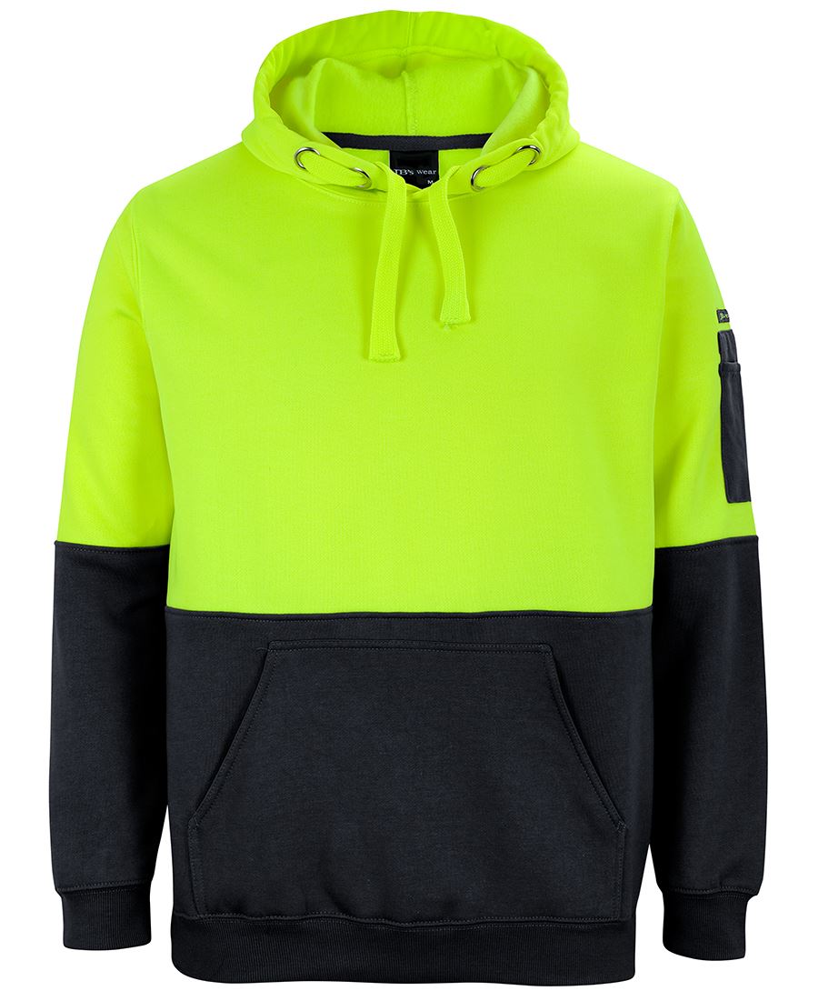 JB's HV PULL OVER HOODIE LIME/BLACK - XS
