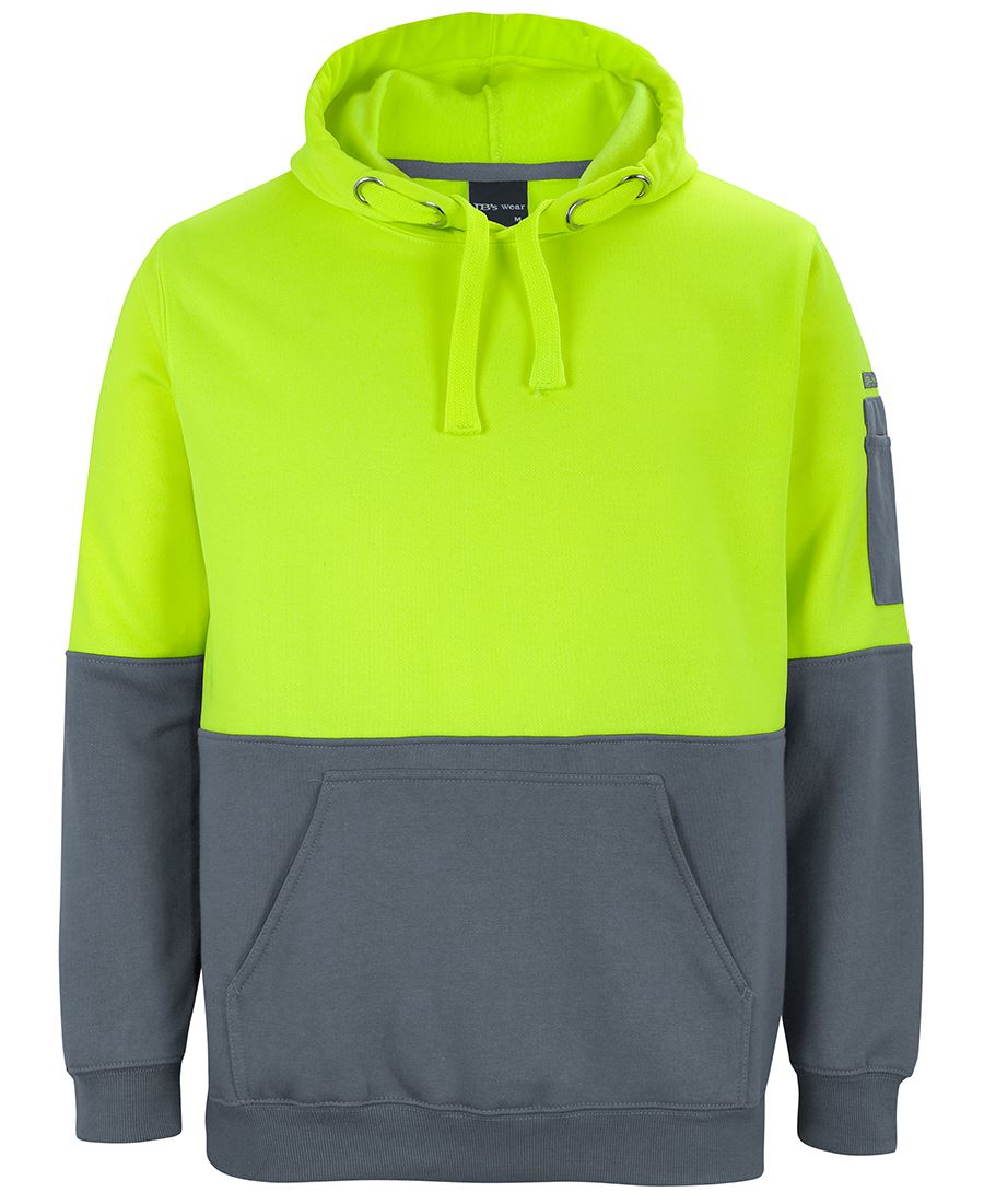 JB's HV PULL OVER HOODIE LIME/BLACK - XS