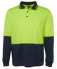 JB's HV L/S TRAD POLO LIME/BLACK -S