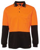 JB's HV L/S TRAD POLO LIME/BLACK -S