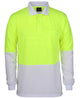 JB's HV L/S TRAD POLO LIME/BLACK -S