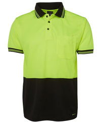 JB's HV S/S TRAD POLO LIME/BLACK-S