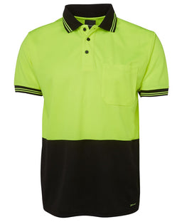 JB's HV S/S TRAD POLO LIME/BLACK-S