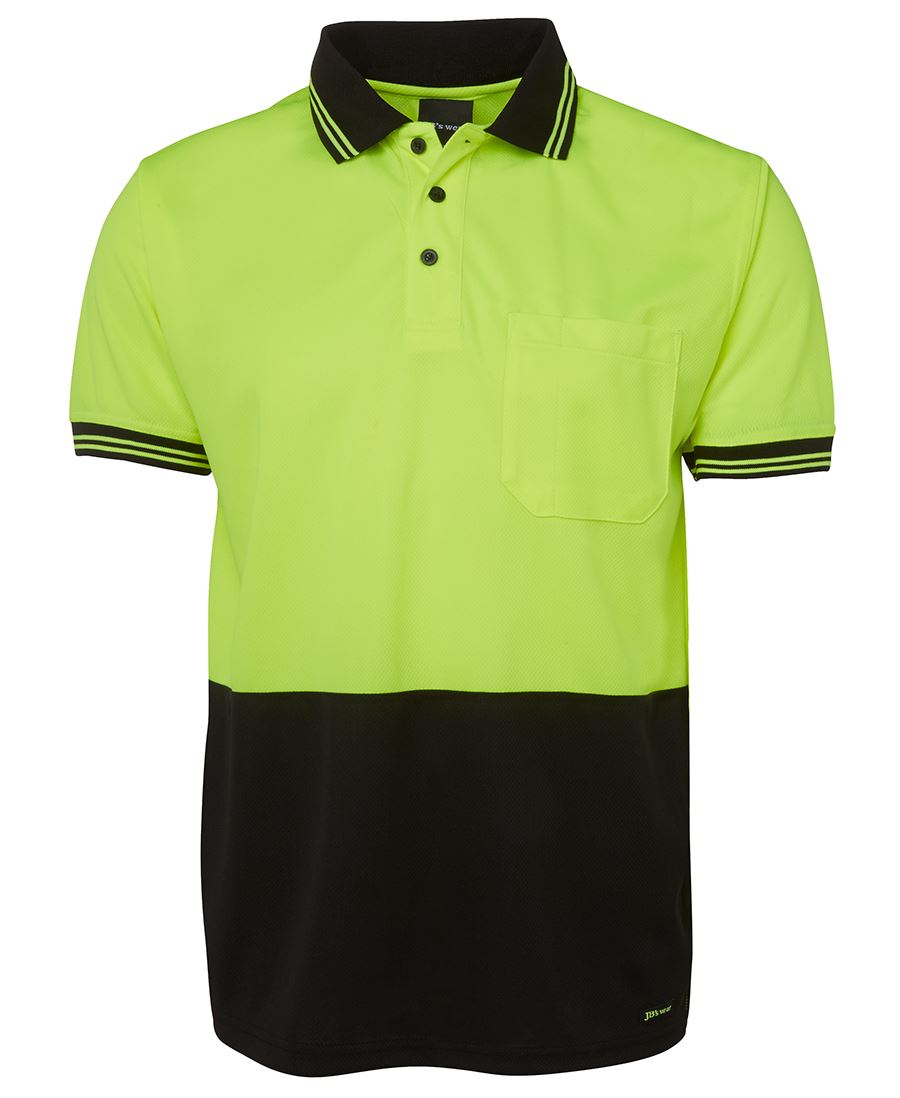 JB's HV S/S TRAD POLO LIME/BLACK-S