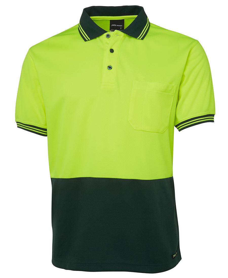 JB's HV S/S TRAD POLO LIME/BLACK-S
