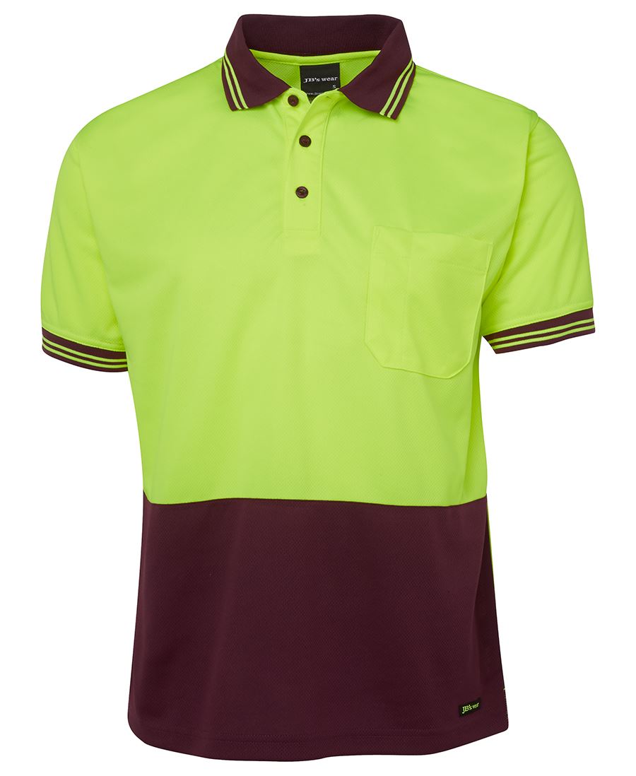 JB's HV S/S TRAD POLO LIME/BLACK-S