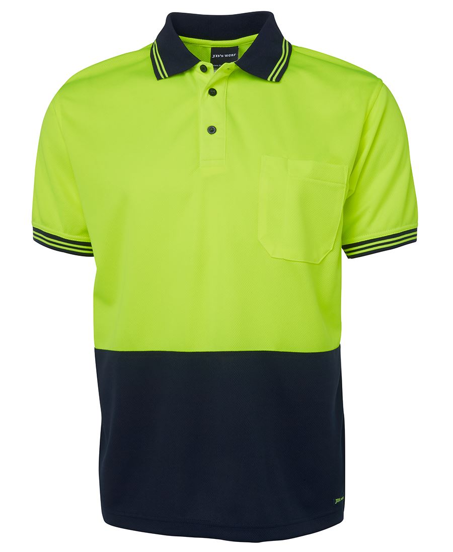 JB's HV S/S TRAD POLO LIME/BLACK-S
