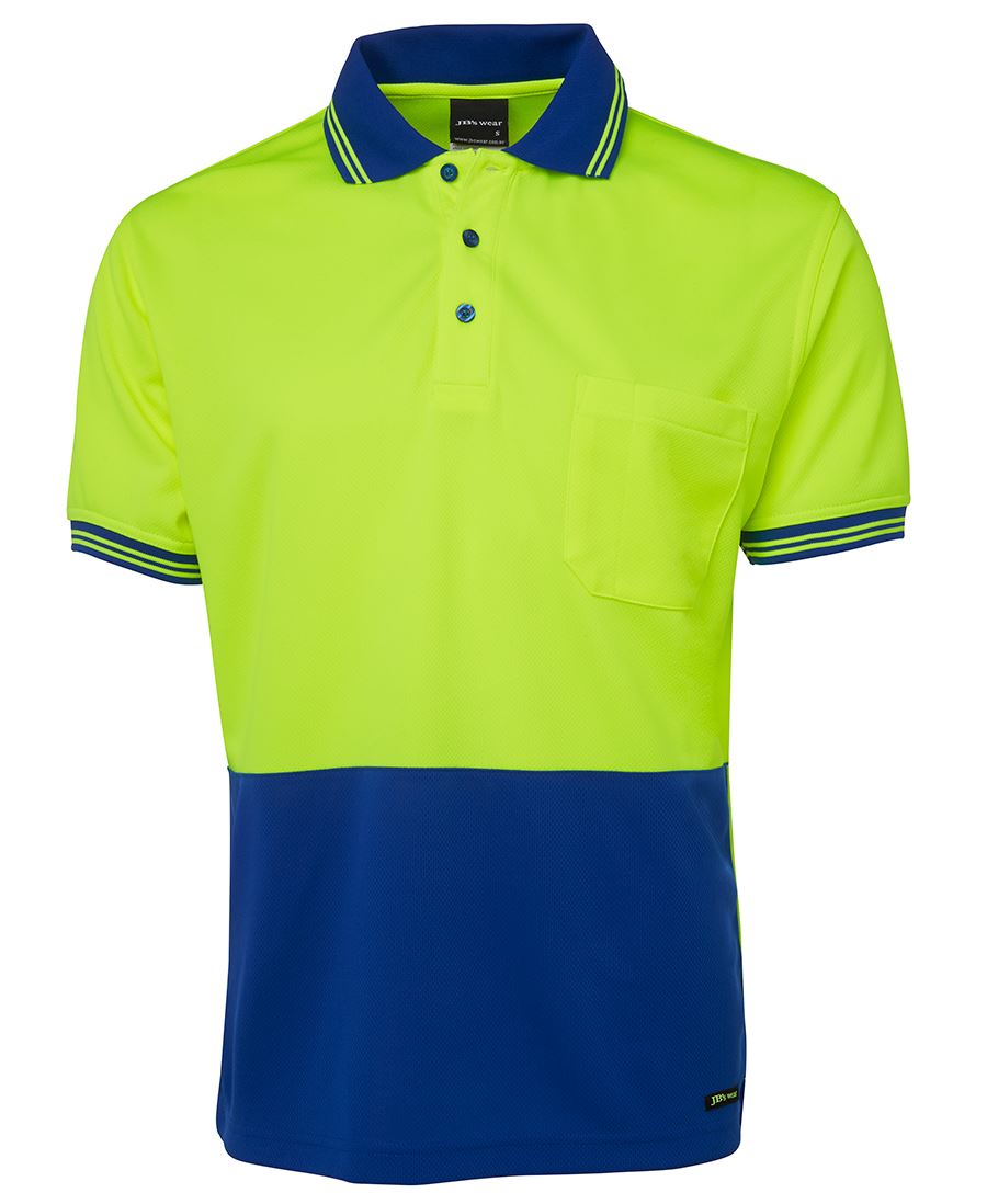 JB's HV S/S TRAD POLO LIME/BLACK-S