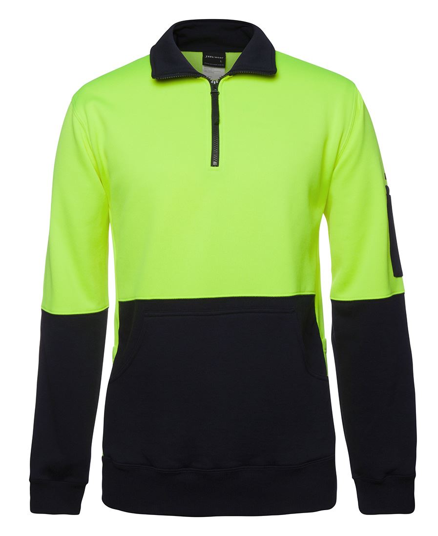 JB's HV 330G 1/2 ZIP FLEECE LIME/NAVY - 2XS