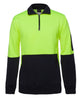 JB's HV 330G 1/2 ZIP FLEECE LIME/NAVY - 2XS