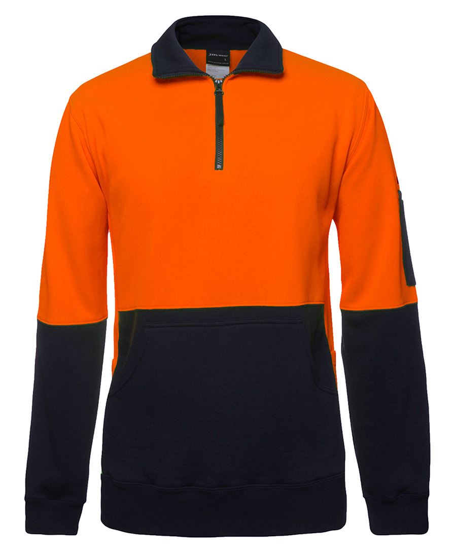 JB's HV 330G 1/2 ZIP FLEECE LIME/NAVY - 2XS