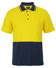 JB's HV S/S COTTON PIQUE TRAD POLO ORANGE/NAVY - 2XS