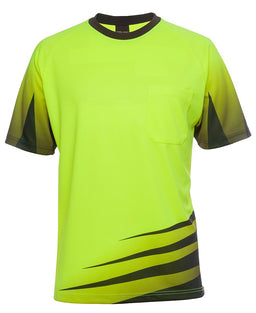 JB's HV S/S RIPPA SUB TEE LIME/BLACK - XS