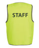 JB's HV SAFETY VEST PRINT STAFF LIME-S