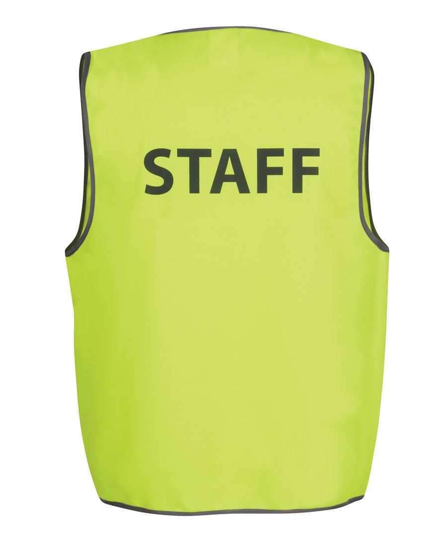JB's HV SAFETY VEST PRINT STAFF LIME-S