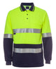 JB's HV L/S (D+N) TRAD POLO LIME/NAVY-2XS