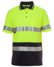 JB's HV S/S NON CUFF (D+N) TRAD POLO LIME/NAVY-S