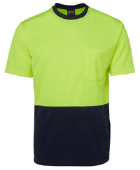 JB's HV TRAD T-SHIRT LIME/NAVY -XS